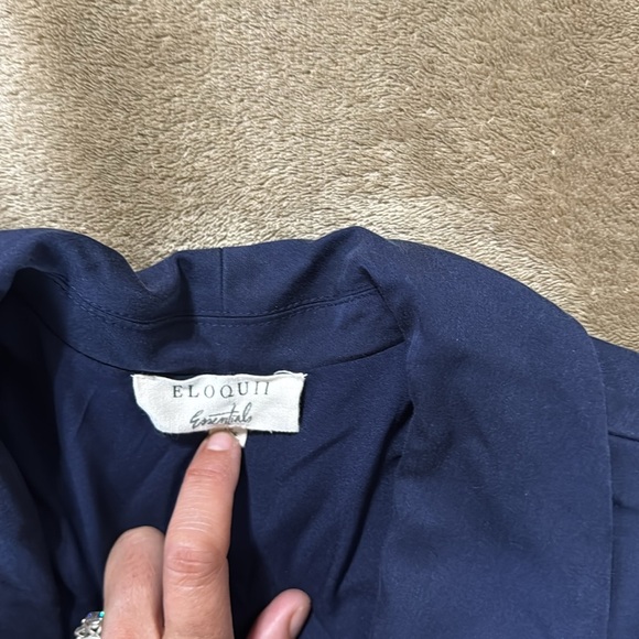 Eloquii NWT Woman’s Open Navy Lightweight Blazer - Picture 6 of 10